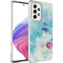 Kılıfmania Samsung Galaxy A53 5g Kapak Palık Pullu Desenli Parlak Silikon Kılıf - Mavi