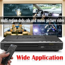 Waysle HD DVD Oynatıcı Adh CD VCD Müzik Diski Güçlendirme USB Uzaktan 1 Inç Ekran (Yurt Dışından)