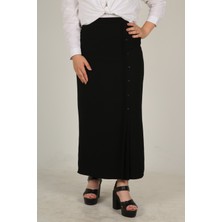 Butik Deri Detaylı Pileli Anne Eteği