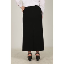 Butik Deri Detaylı Pileli Anne Eteği