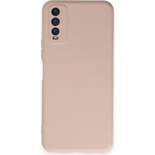 Aksefizz Vivo Y11S Kılıf Içi Kadife Lansman Silikon Kılıf Lansman - Pudra