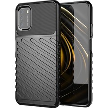 Microcase Xiaomi Poco M3 Pro Thunder Serisi Darbeye Dayanıklı Silikon Kılıf - Siyah