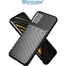 Microcase Xiaomi Poco M3 Pro Thunder Serisi Darbeye Dayanıklı Silikon Kılıf - Siyah