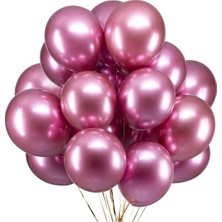 Benim Marifetlerim Pembe Parlak Krom Balon 12 Inch 10 Adet