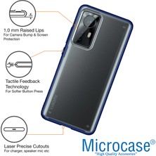 Microcase Xiaomi 12 Pro Luna Serisi Köşe Korumalı Sert Rubber Kılıf - Mavi