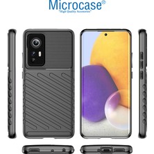 Microcase Xiaomi Mi 12 Thunder Serisi Darbeye Dayanıklı Silikon Kılıf - Siyah