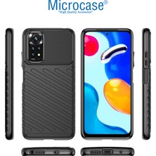 Microcase Xiaomi Redmi Note 11S 2022 (Global) Thunder Serisi Darbeye Dayanıklı Silikon Kılıf - Siyah