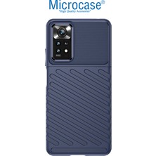 Microcase Xiaomi Redmi Note 11 Pro 4g (Global) Thunder Serisi Darbeye Dayanıklı Silikon Kılıf - Mavi