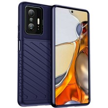 Microcase Xiaomi 11T Thunder Serisi Darbeye Dayanıklı Silikon Kılıf - Mavi