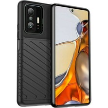 Microcase Xiaomi 11T Pro Thunder Serisi Darbeye Dayanıklı Silikon Kılıf - Siyah