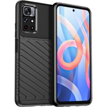 Microcase Xiaomi Poco X3 Gt Thunder Serisi Darbeye Dayanıklı Silikon Kılıf - Siyah