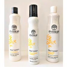 Evoque Evogue Milk Therapy Saç Bakım Seti (Sülfatsız Şampuan 400ml + Saç Kremi 400ml + Bakım Köpüğü 200ml)