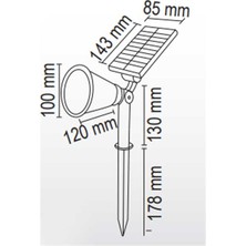 Forlife FL-3120 7W Rgb Solar Çim Armatürü