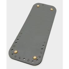 Angel Çanta Aksesuar Suni Deri Gri Renk 30X12 cm Dikdörtgen Çanta Tabanı (Light Gold Aparatlı)