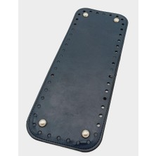 Angel Çanta Aksesuar Suni Deri Lacivert Renk 30X12 cm Dikdörtgen Çanta Tabanı (Gümüş Aparatlı)