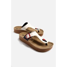 Ccway Kadın Parmak Arası Terlik Beyaz Tommy