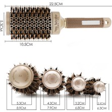 Zsykd Seramik Alüminyum Saç Tarak Yuvarlak Fırçası (53MM) (Yurt Dışından)