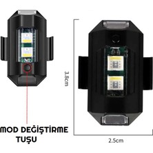 UniChrome 2'li Paket LED Anti Çarpışma Uyarı Işığı 7 Renk / Drone / Araba / Motor / Bisiklet / Kamp