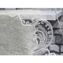 Çeyiz Diyarı Yasemin 3 Parça Konsol/ Komidin Örtüsü Takımı Krem