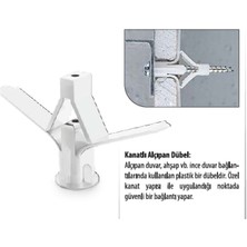 Alet Çantam  Kanatlı Alçıpan Dübeli Plastik Kelebek Dubel 100 lü Paket