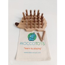 Moccotoys Montessori Tak Çıkar Ahsap Kirpi Oyunu