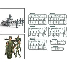 1 Set Minyatür Piyade Plastik Askerler Model Figürleri Kit Boyasız