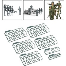 1 Set Minyatür Piyade Plastik Askerler Model Figürleri Kit Boyasız