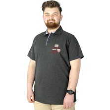 ModeXL Büyük Beden T-Shirt Polo 08 Meeting 22329 Antrasit
