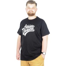 ModeXL Büyük Beden T-Shirt Bis Yaka Division 22194 Siyah