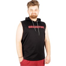 ModeXL Büyük Beden Erkek Kolsuz Kapşon Redefine 21127 Siyah