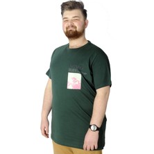 ModeXL Büyük Beden T-Shirt Baskılı Future 22154 Nefti
