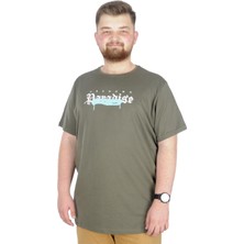 ModeXL Büyük Beden T-Shirt Bis Yaka Paradise 22199 Haki