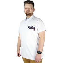 ModeXL Erkek T Shirt Polo New York Throwback 22302 Beyaz