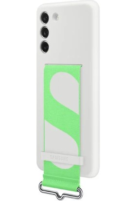 Samsung S21FE Orijinal Silikon Kordonlu Kılıf-Beyaz