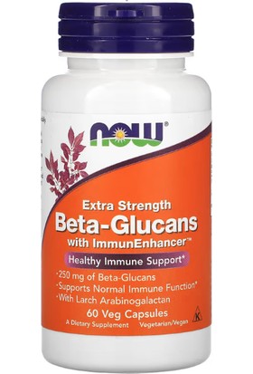 Now Food Beta-Glucans With Immunenhancer Extra Strength 250 Mg 60 Veg