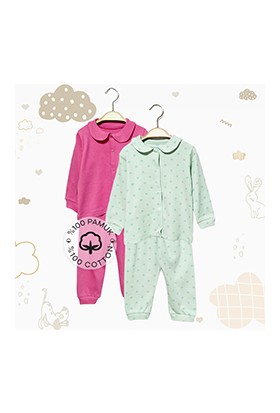 Baby West Kız Çocuk Pamuklu Pijama Takımı Modelleri Çocuk Giyim Bebek Kıyafetleri Mevsimlik Takımlar