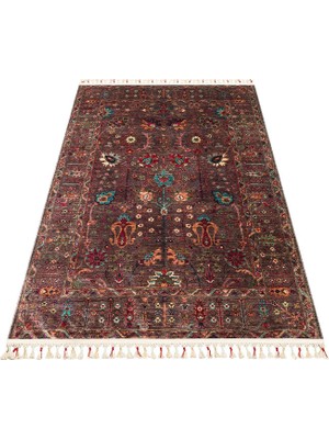 Eko Halı Antique Atk 10 D.multy Kolay Kullanımlı Kaymaz Karabağ ve Antik Desenlere Sahip Yıkanabilir Makine Halısı