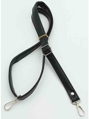 Angel Çanta Aksesuar Siyah 125X2 cm Çanta Sapı Sürgütlü Gümüş Metal