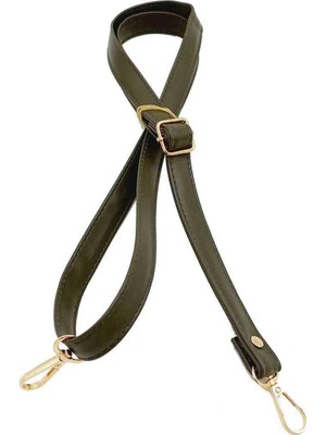 Angel Çanta Aksesuar Haki Yeşili 125X2 cm Çanta Sapı Sürgütlü Light Gold Metal