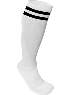 Evox Sport Futbol Çorabı Çocuk  Beyaz Siyah