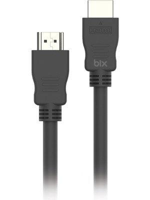 Bix NHD05 4K@60Hz HDMI 2.0 Ethernet 18 Gbps. Veri Aktarım Destekli 3D Ready Nikel Kaplama 5 Metre HDMI Kablo