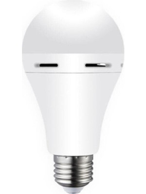 7 Watt E27 Duylu Şarjlı LED Ampul Beyaz Işık