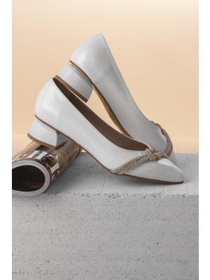 Lal Shoes & Bags Cross Kadın Topuklu Ayakkabı Çapraz Taşlı
