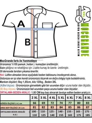 Moc Grande Büyük Beden Gömlek Uzun Kol  Beyaz 22308