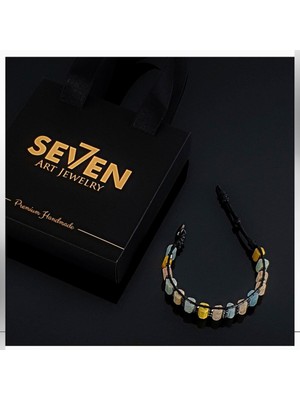 Seven Art Jewelry Doğal Taş Bileklik / Morganit Bileklik / Silindir Bileklik / Erkek Bileklik / Kadın Bileklik