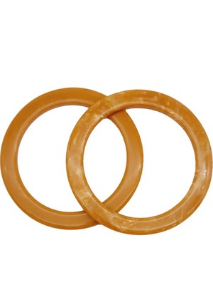 Angel Çanta Aksesuar 15CM Yuvarlak Akrilik Hardal Sarı Mermer Desen Çanta Sapı