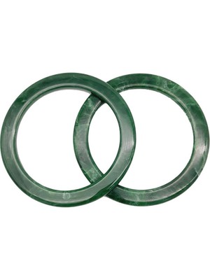 Angel Çanta Aksesuar 15CM Yuvarlak Akrilik Yeşil Mermer Desen Çanta Sapı