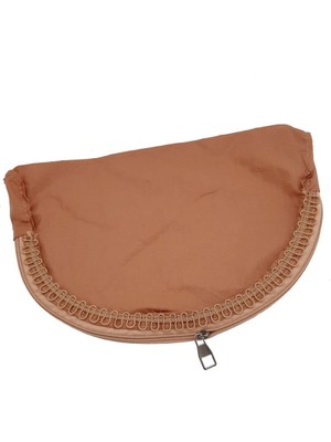 Angel Çanta Aksesuar D Model 30X20 cm Dikilmiş Fermuarlı Astar Sütlü Kahve Renk