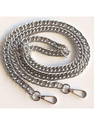 Angel Çanta Aksesuar Çift Halkalı Gümüş Zincir Kancalı 1 Metre