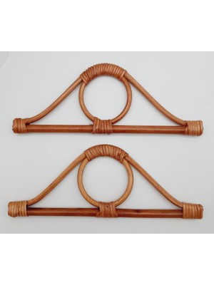 Angel Çanta Aksesuar Göz Model Koyu Ton Gerçek Bambu Çanta Sapı